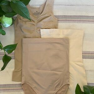 ✨ BUNDLE ✨ 3 Piece Compression Scoop Neck Tank Top & Bottom Shapewear Set